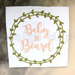 Baby on board decal